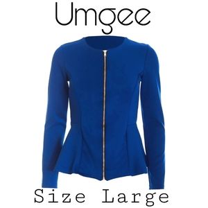 Umgee Peplum Zipper Arm Jacket